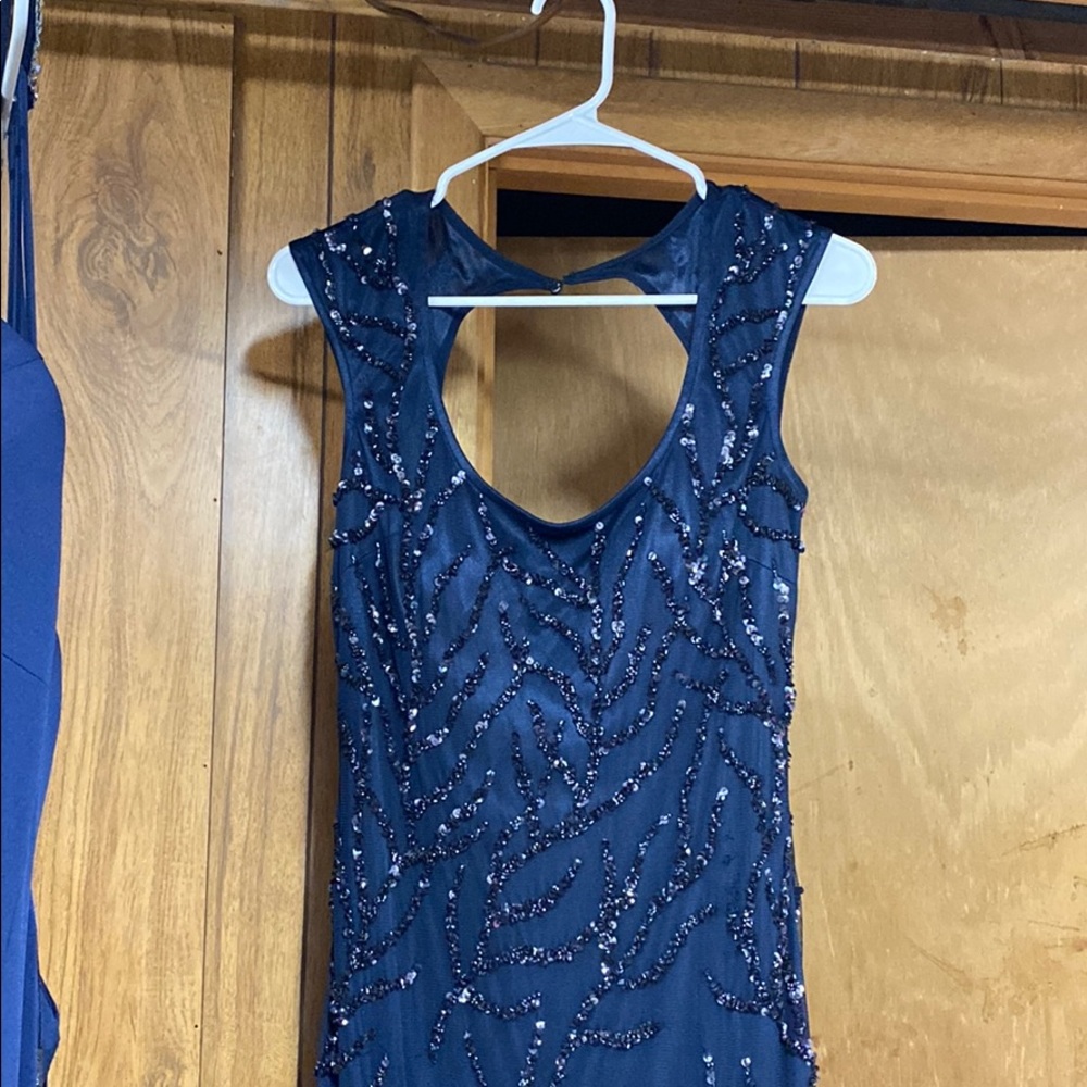 DARK BLUE AIDAN MATTOX GOWN